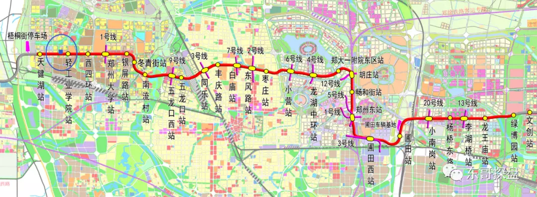 我现场测量了,地铁8号线  郑州轻工业大学站距离地块500米之内.