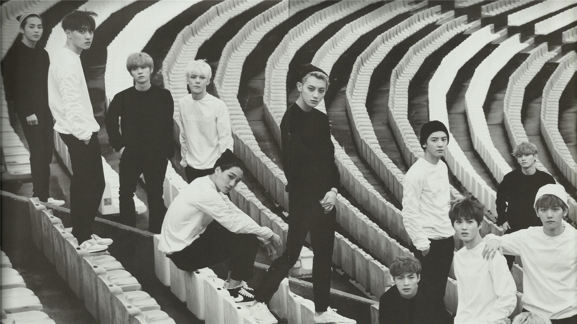 韩国男团exo全体成员画报写真电脑桌面壁纸下载3