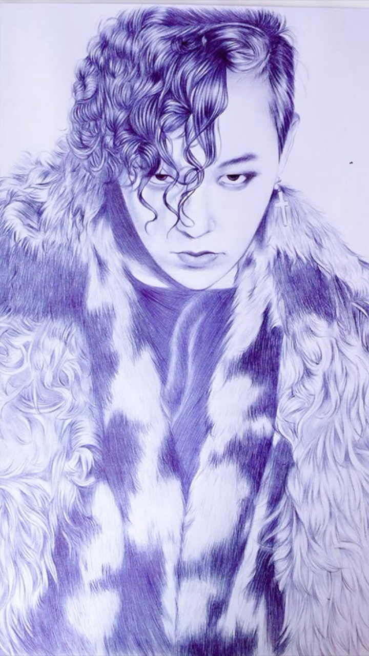 xiao-丘圆珠笔手绘-权志龙