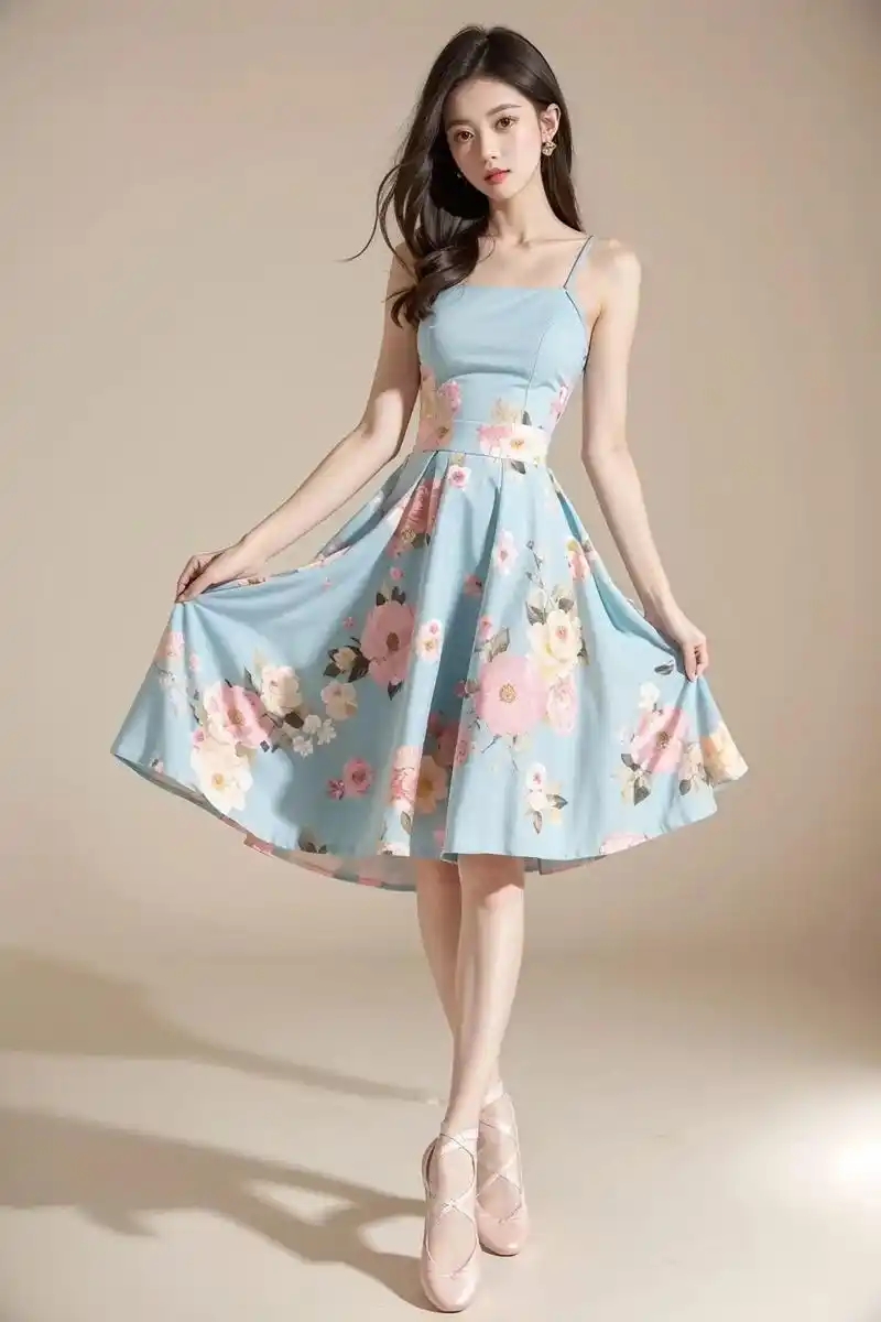 花裙子小姐姐,漂亮无敌 #仙气飘飘长款连衣裙 #连衣裙 #国 - 抖音