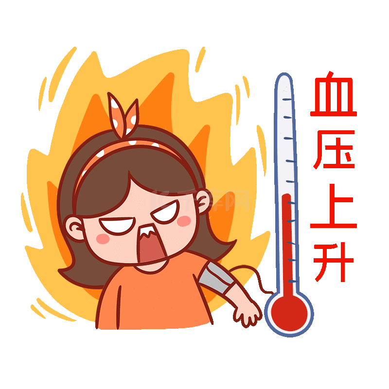 女孩愤怒血压上升生气火大表情包动图gif
