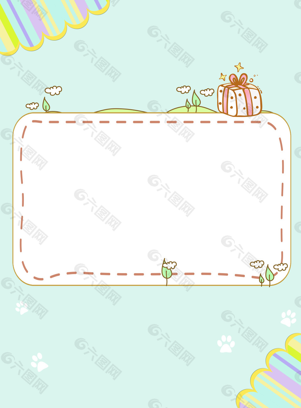 浅蓝色卡通边框eps背景素材免费下载(图片编号:8588845)-六图网