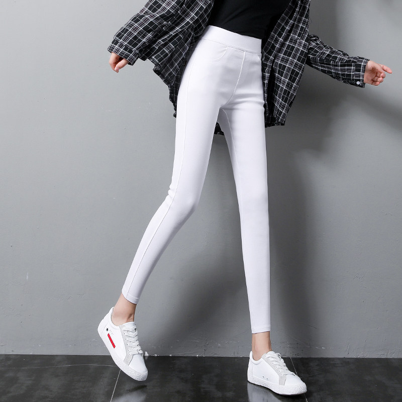 白色打底裤九分