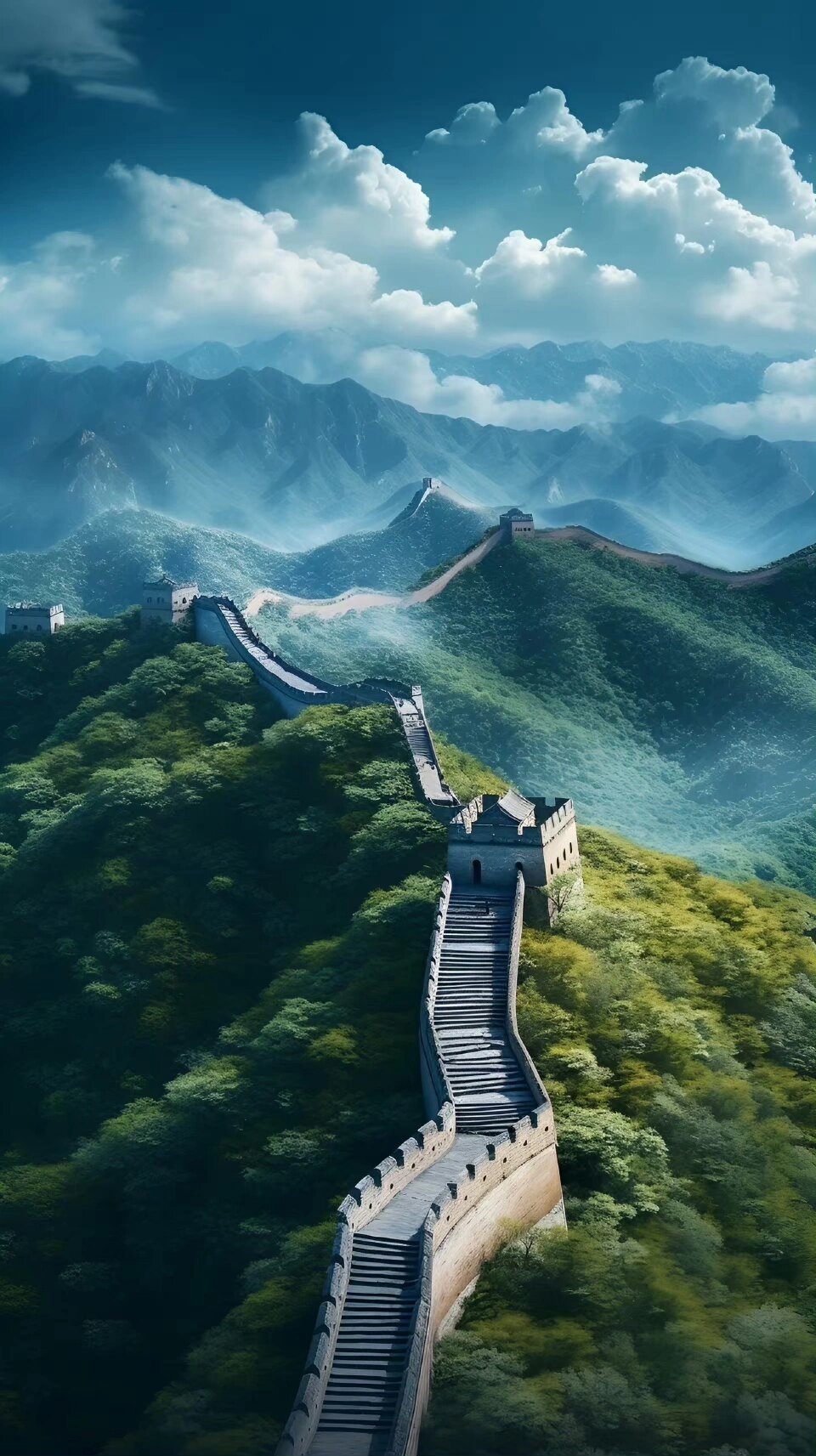 万里长城图片  万里长城,如一条巨龙蜿蜒于中国的山川之间,见证了中华