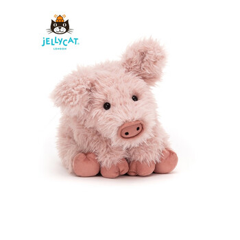 英国jellycat科尔菲小猪粉色毛茸茸柔软儿童毛绒玩具礼公仔粉红色24cm