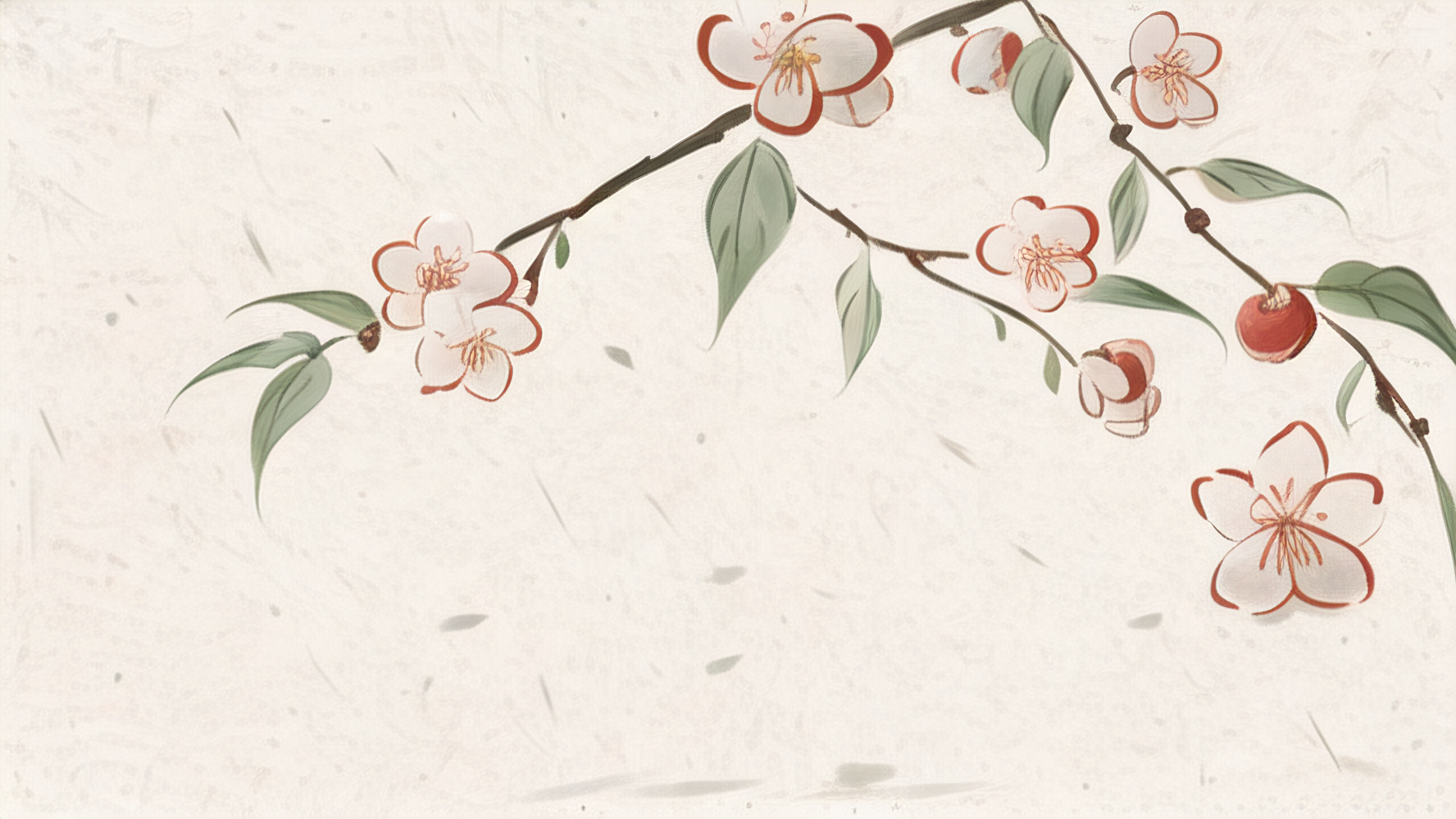 电脑壁纸古风,梅花绽放的雅致风光94