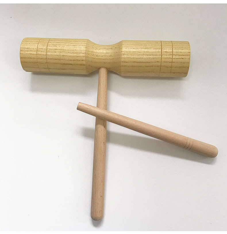 奥尔夫儿童打击乐器双响筒幼儿园亲子音乐教具木制乐器梆子敲击筒