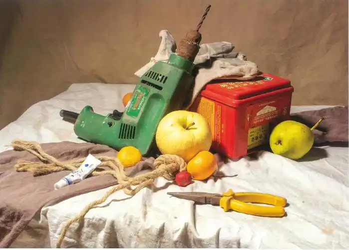 色彩静物照片与临摹范画对照