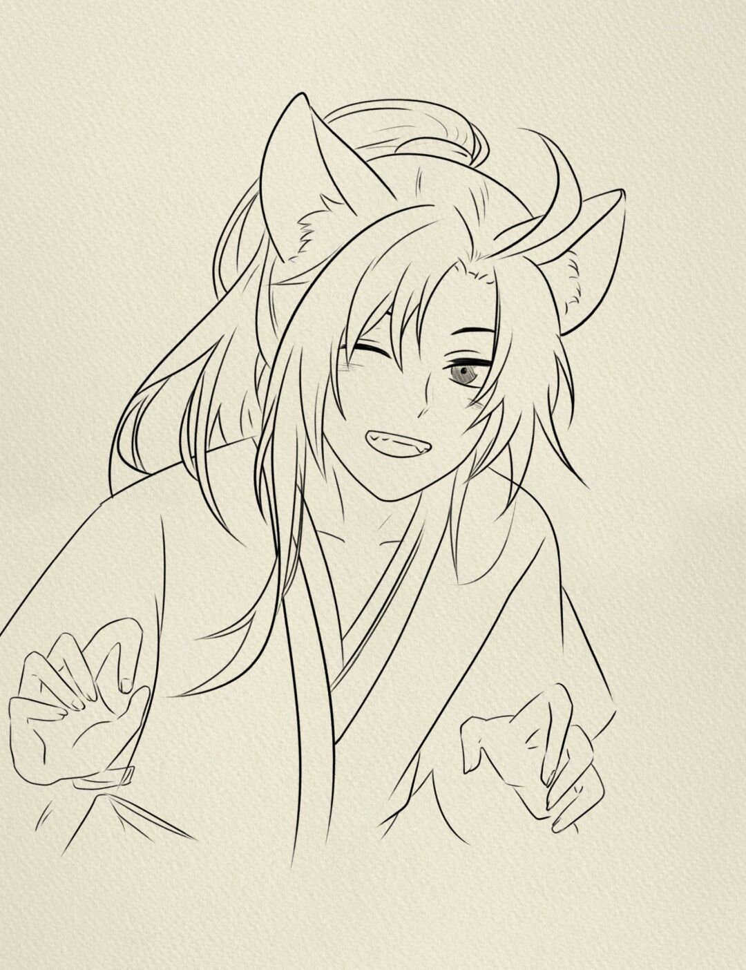 魏无羡简笔画 可爱的猫耳羡羡#绘画摸鱼# #寻找小红书绘画大神# #画画