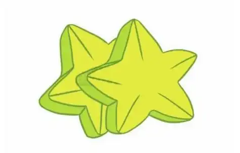 卡通杨桃简笔画的画法步骤教程及图片大全,图片,简笔画-学笔画