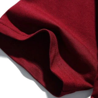 罗蒙(romon)polo衫男2019年夏季新款纯色翻领t恤男 9tx908114 酒红色