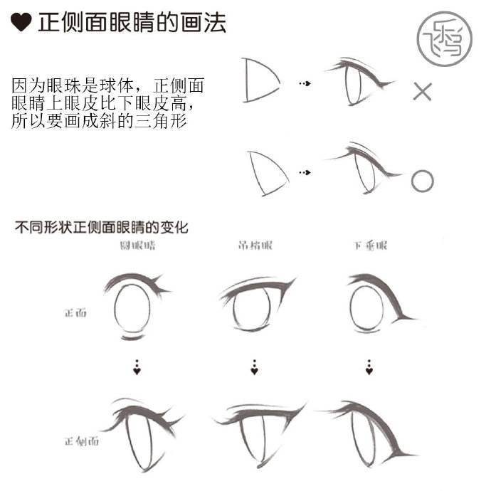 鸟酱和哒哒猫@哒哒猫club来教你保姆级教程,轻松画好漫画少女五官!