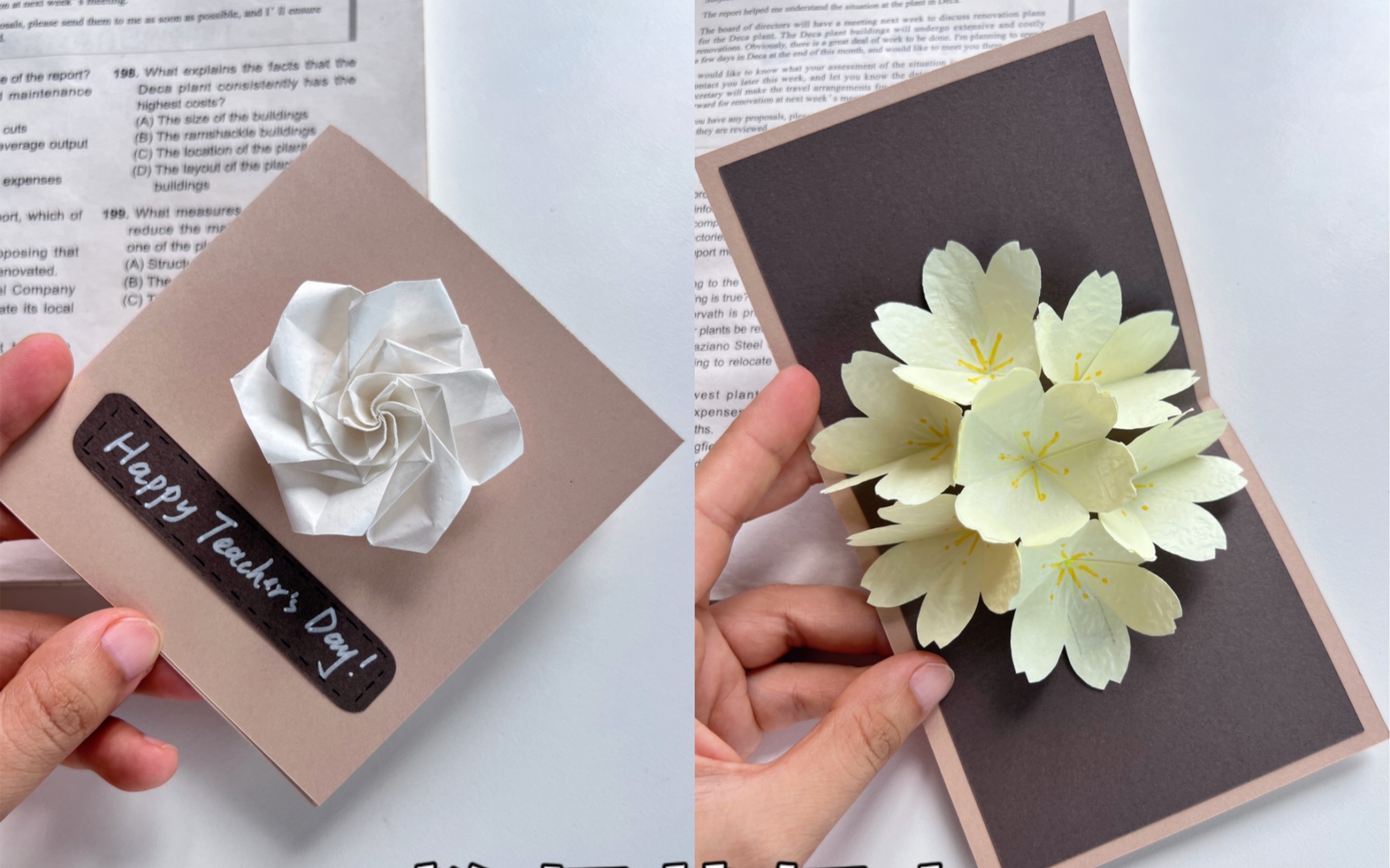 还不会这个简单好看的教师节立体花朵贺卡-请让我上岸为人民服务-默认