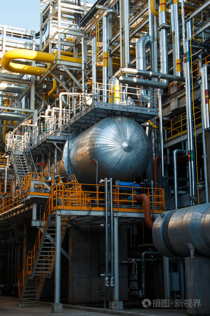 工厂石油和天然气炼油工业.石化厂区概念