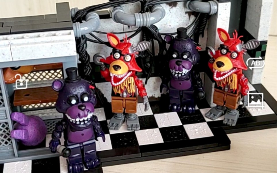 麦克法兰fnaf积木零件室拼装