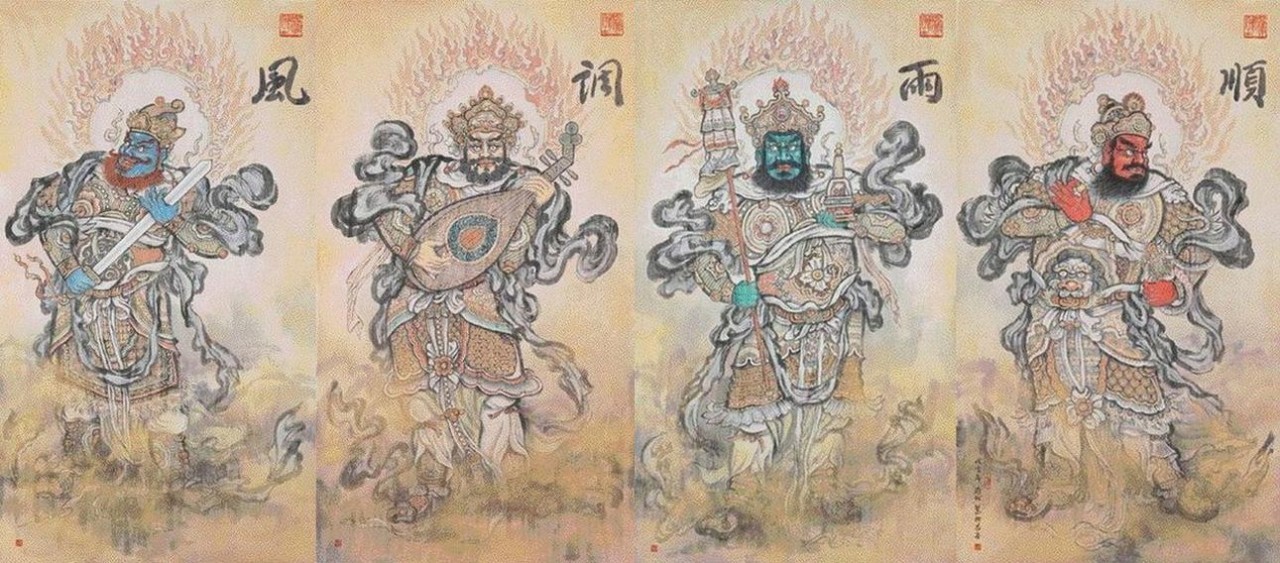 中外四人组的元素融合,四大天王 忍者神龟,双方元素都有体现,龟身龙首