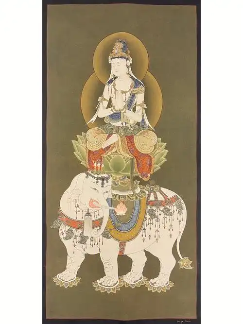 东密普贤菩萨唐卡