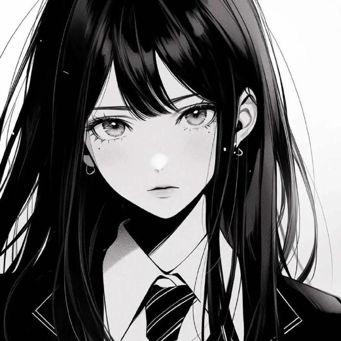 动漫头像|#帅气女生头像#超酷的黑白女头像,自由洒脱,勇敢做自己吧#二