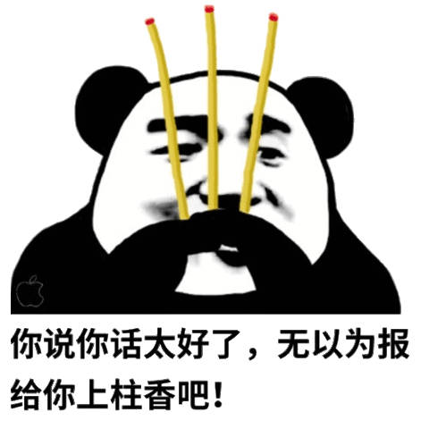 无以为报给你上香吧(熊猫头表情包)_无以为报_熊猫_太好了表情
