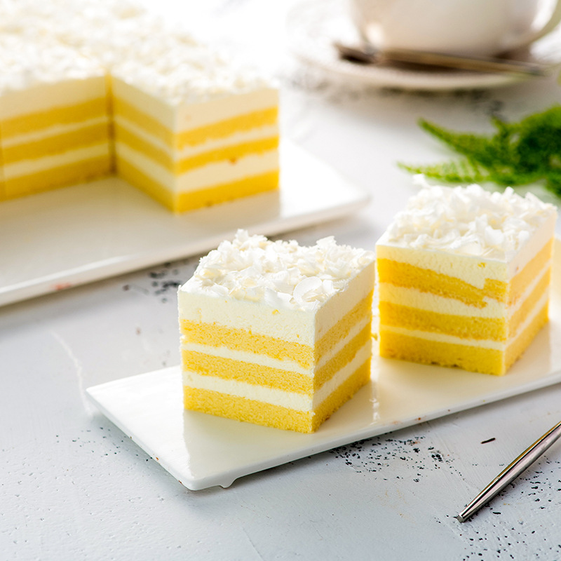 可芭利柠檬白巧克力慕斯蛋糕冷冻甜点咖啡厅生日蛋糕