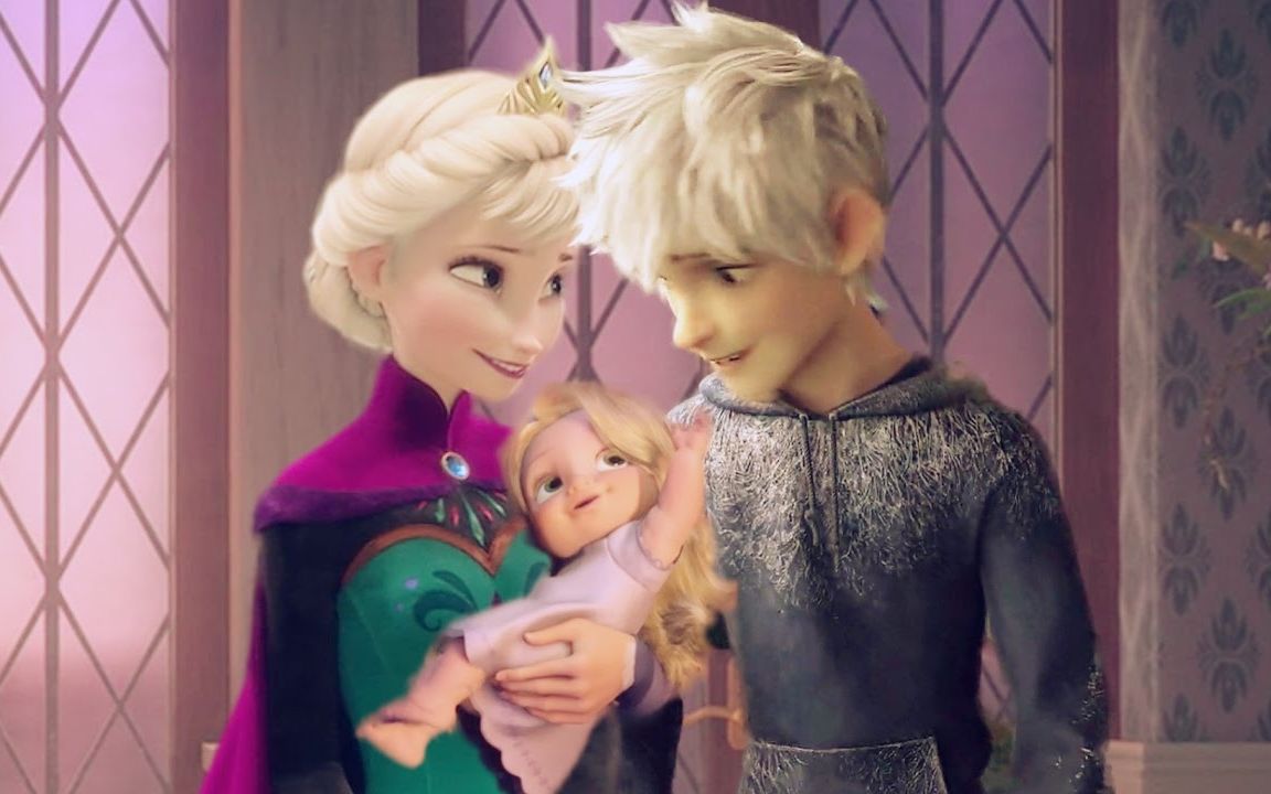 【冰雪女王×杰克冻人】杰克对艾莎一见钟情,结婚后,两人还生了个可爱