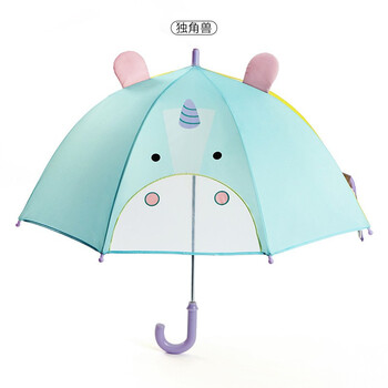 玺枫林 雨伞 儿童男女卡通半自动可爱宝宝3d动物造型可爱立体雨伞透明