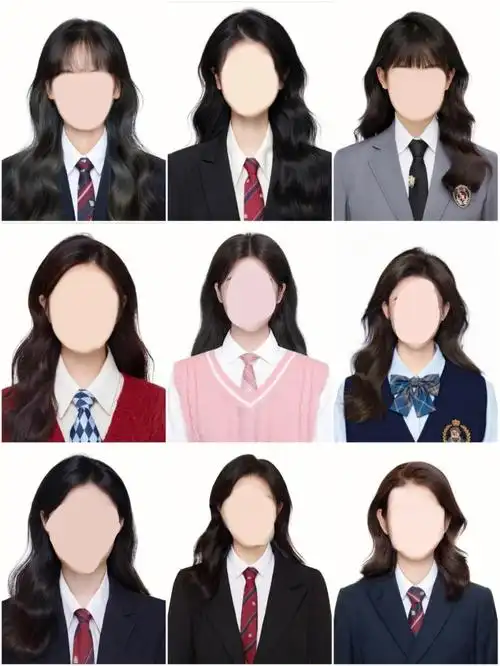 韩国证件照真的很好看p图模板