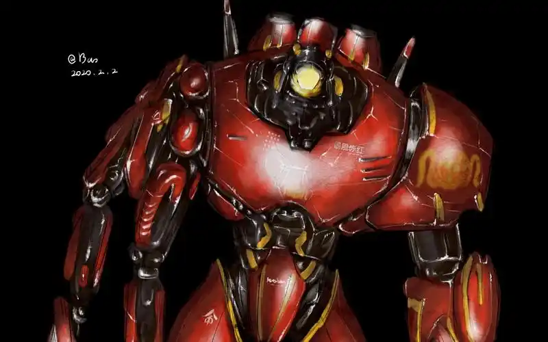 环太平洋中国机甲暴风赤红,自学绘画练习_哔哩哔哩_bilibili