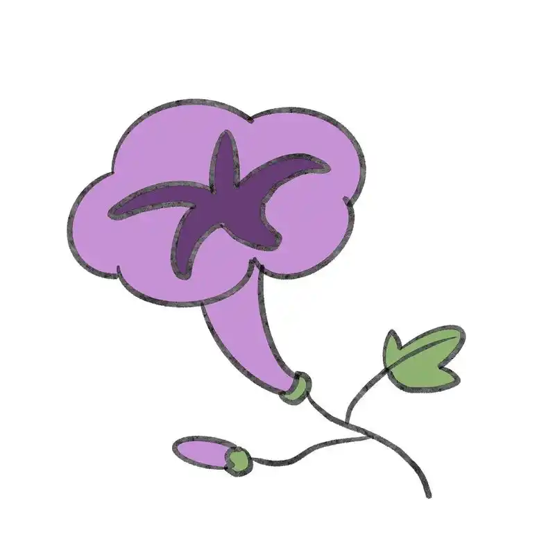 有手就会的牵牛花～#手绘涂鸦 #绘画练习 #画个画吧 #图文 - 抖音