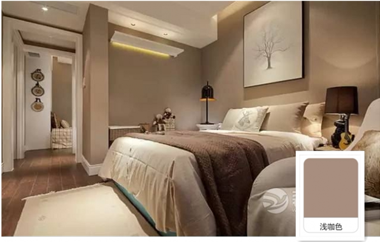 净味水性环调内墙保咖啡哑光乳胶漆色棕色墙面漆室内背景墙色网红