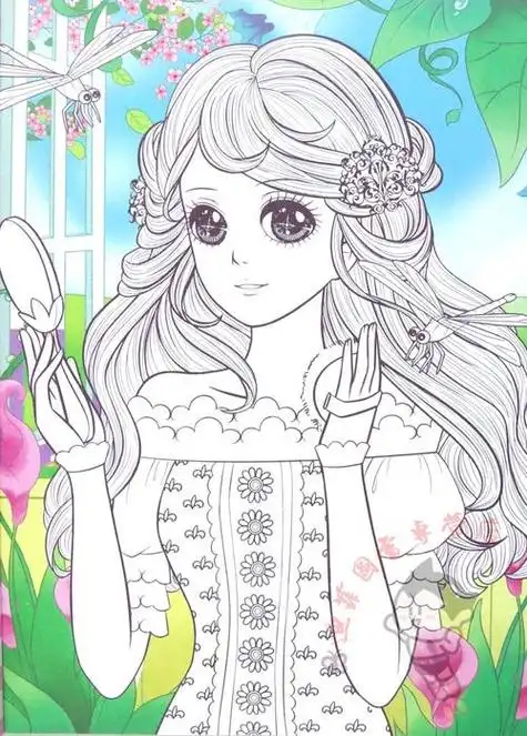 公主涂色画 公主涂色画颜色搭配