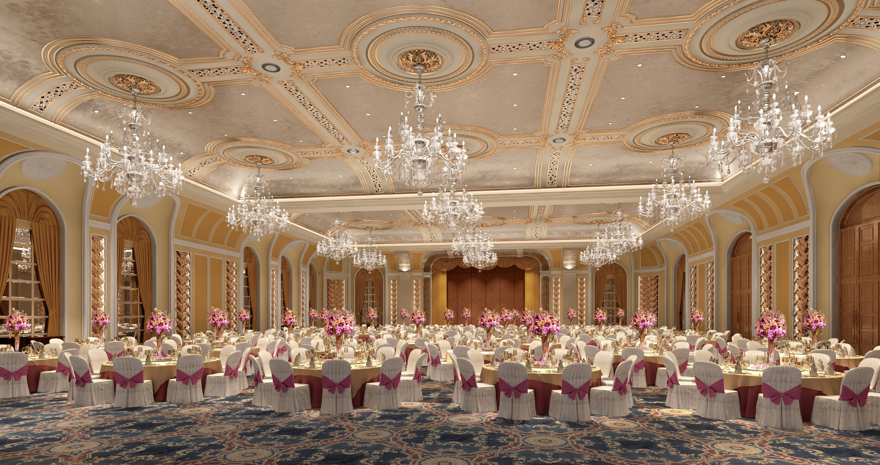 酒店宴会厅三维空间概念设计