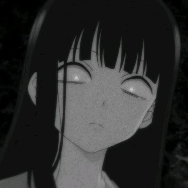 林知晚伤感黑白动漫丧系女头卡通动漫头像