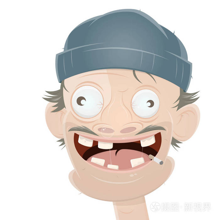 邋遢的帽子的家伙