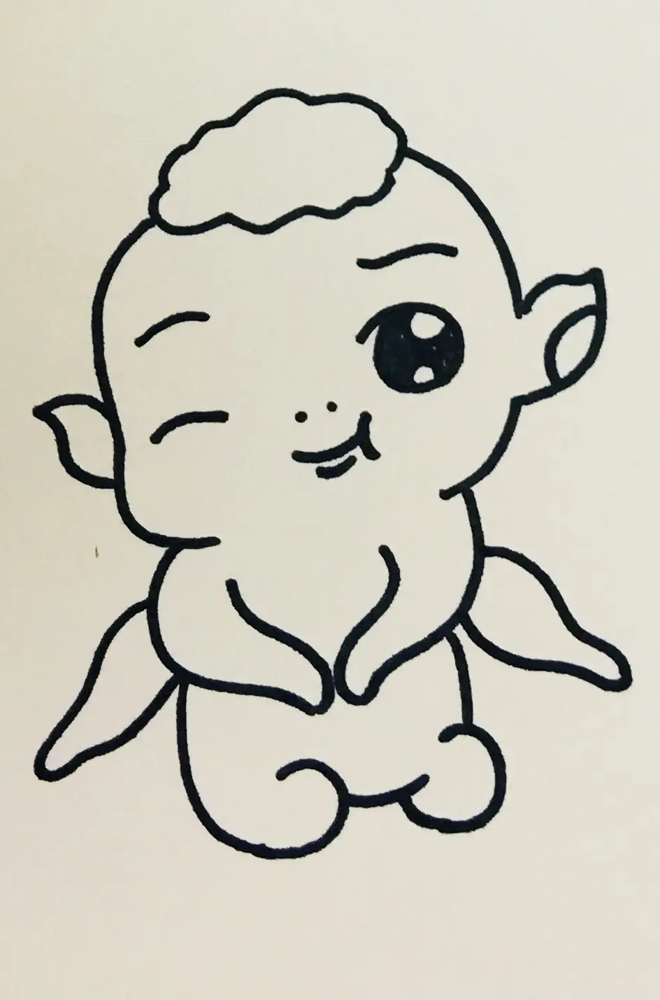 每天一张简笔画胡巴内含详细步骤