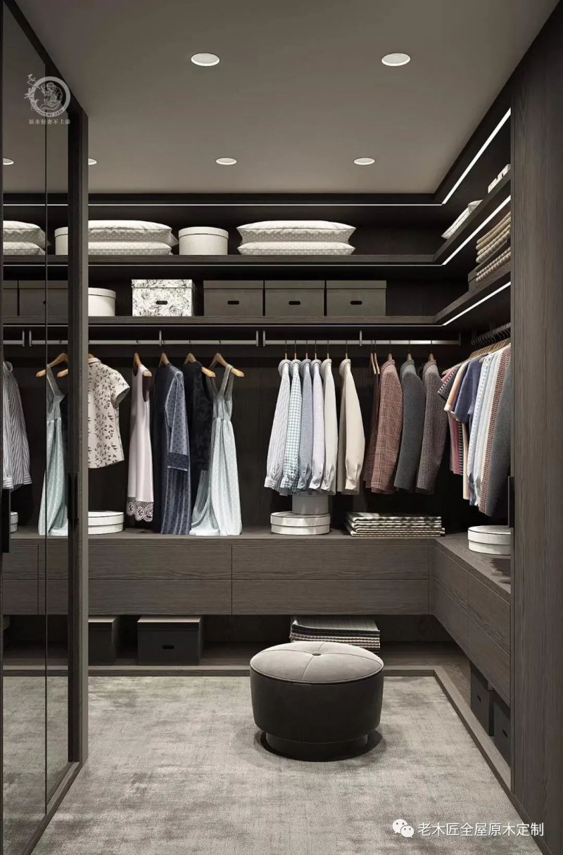 轻奢衣帽间衣柜,极简设计,简中带奢!