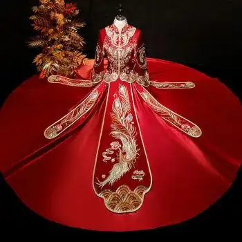 【十一国庆结婚】中式婚纱凤冠霞帔秀禾服新娘新款结婚敬酒服古装嫁衣