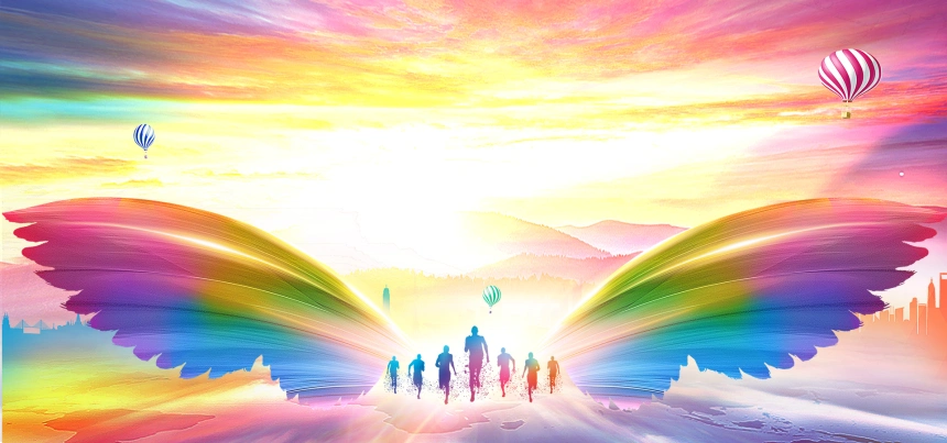 青春炫彩飞扬迎新晚会背景 - 当图网