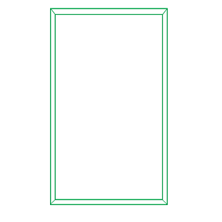 水彩绿色长方形几何图形