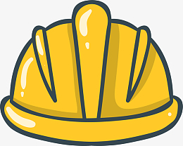 黄色闪耀卡通安全帽