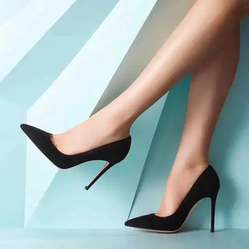 gr经典麂皮细高跟鞋