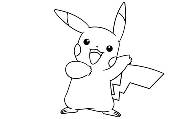 皮卡丘简笔画方法步骤图文解教程