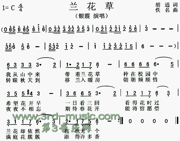 兰花草[简谱]