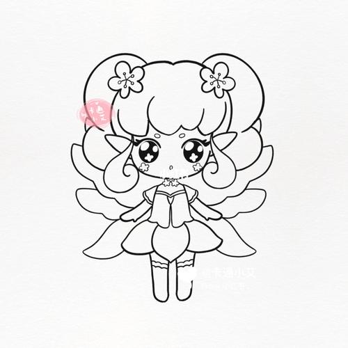 一笔一笔教我画丁香花精灵王简笔画