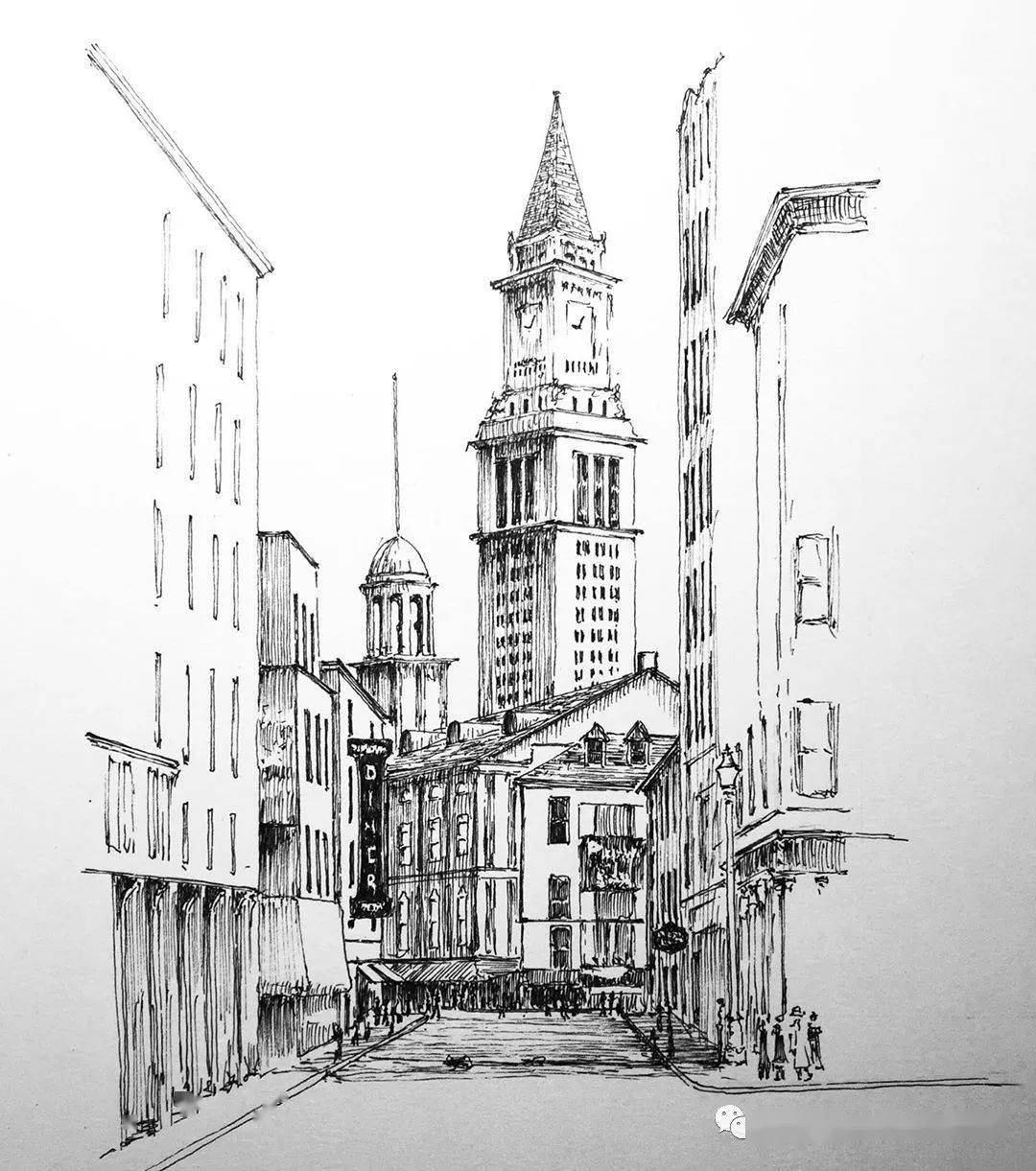 线条流畅驾驭的风景速写一笔一画体验线性的魅力多样的画风惊艳你的