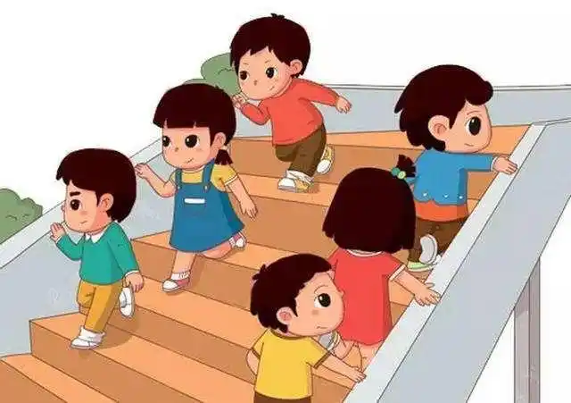 金色童年 孔子学堂幼儿园第3周安全主题"上下楼梯注意安全".