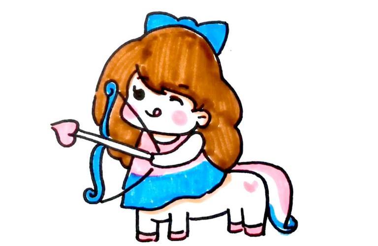 q版萌图射手座简笔画怎么画十二星座q版萌图射手座简笔画画法女生射手