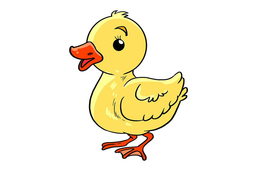 如何画小鸭子