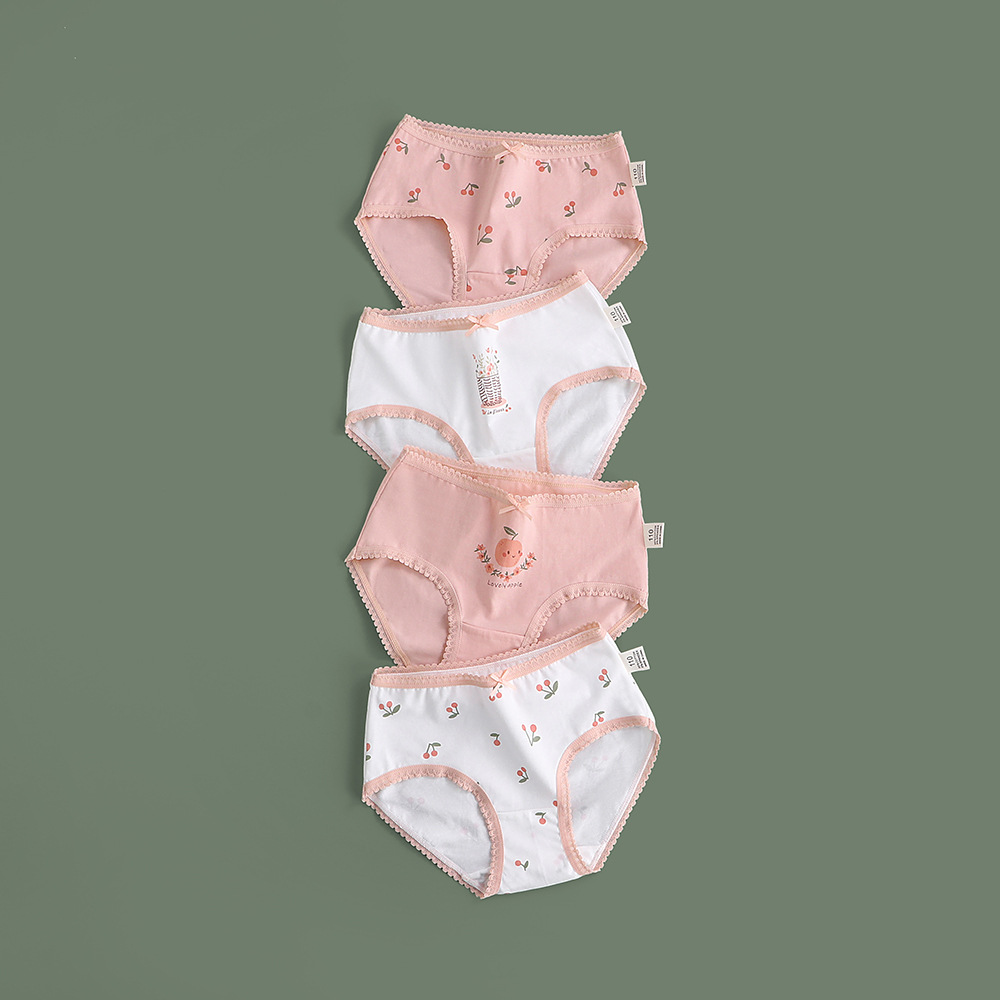 女童三角裤不夹pp儿童a类棉花边内裤女童中大童宝宝裤头厂家批发