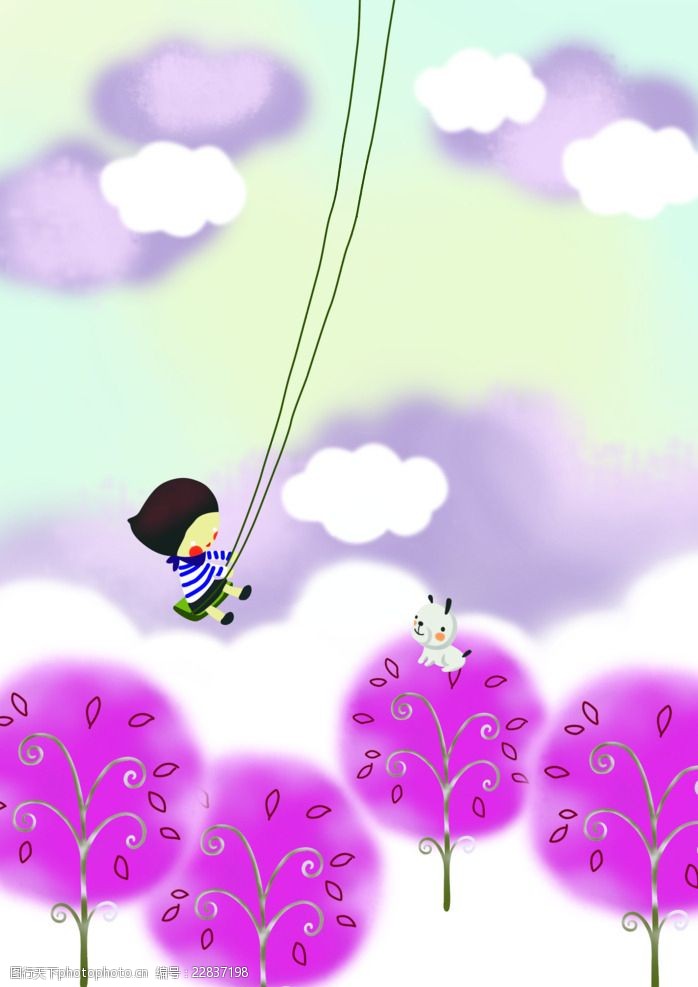 卡通小女孩本子封面